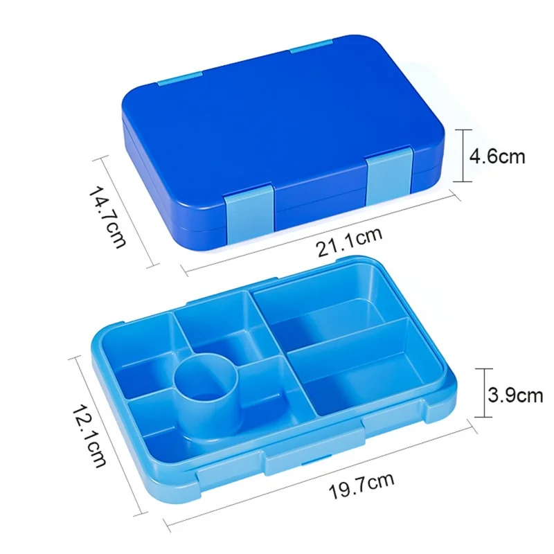 810ml Kids Bento Box Dual-Buckle Lunch Box with 2 Modular Containers Microwave Safe (No FDA, BPA-Free) - Pink