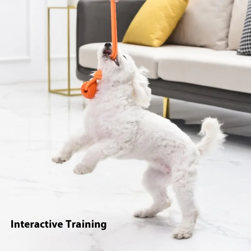 Meianju 7cm Resistente a Animais de Estimação TPR TPR Bounco Bolho Trinholado Treinam - Laranja