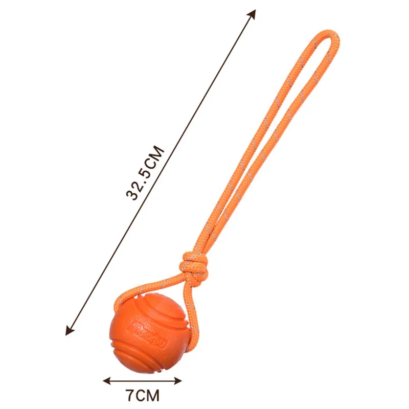 Meianju 7cm Resistente a Animais de Estimação TPR TPR Bounco Bolho Trinholado Treinam - Laranja