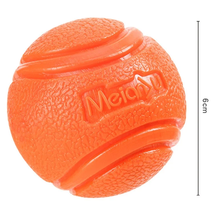 MEIANJU 6cm Pet Resistente Resistente TPR Touncing Cane Giochio Interrattivo - Arancia