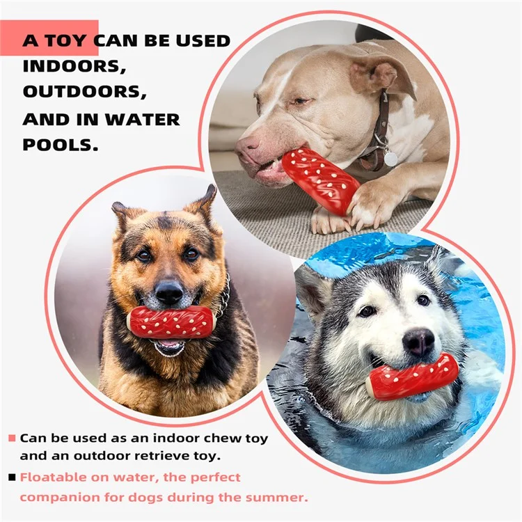 LSB-01 Rib Style Pet Chewing Squeaky Toy TPR Dog Teething Toy (BPA Free, CPC / FDA / RoHS Certified)
