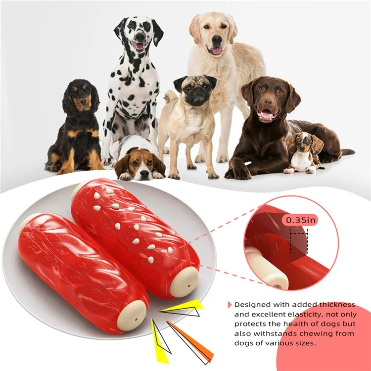 LSB-01 Rib Style Pet Chewing Squeaky Toy TPR Dog Teething Toy (BPA Free, CPC / FDA / RoHS Certified)