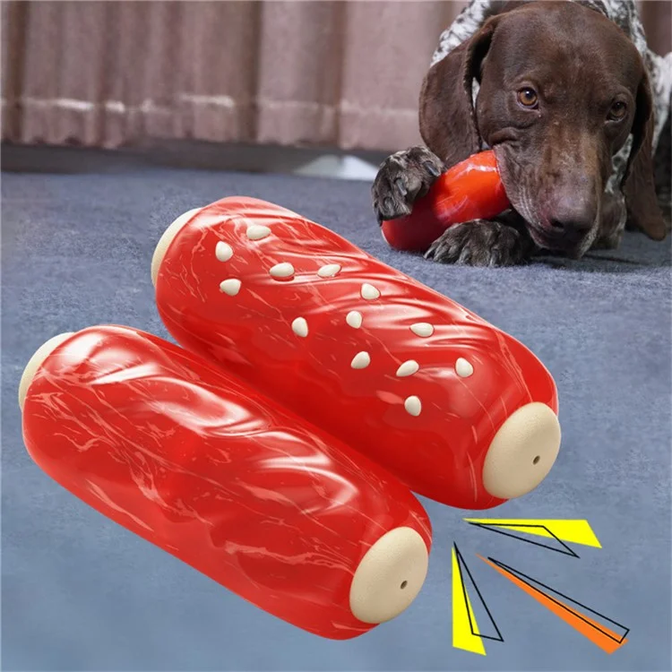 LSB-01 Rib Style Pet Chewing Squeaky Toy TPR Dog Teething Toy (BPA Free, CPC / FDA / RoHS Certified)