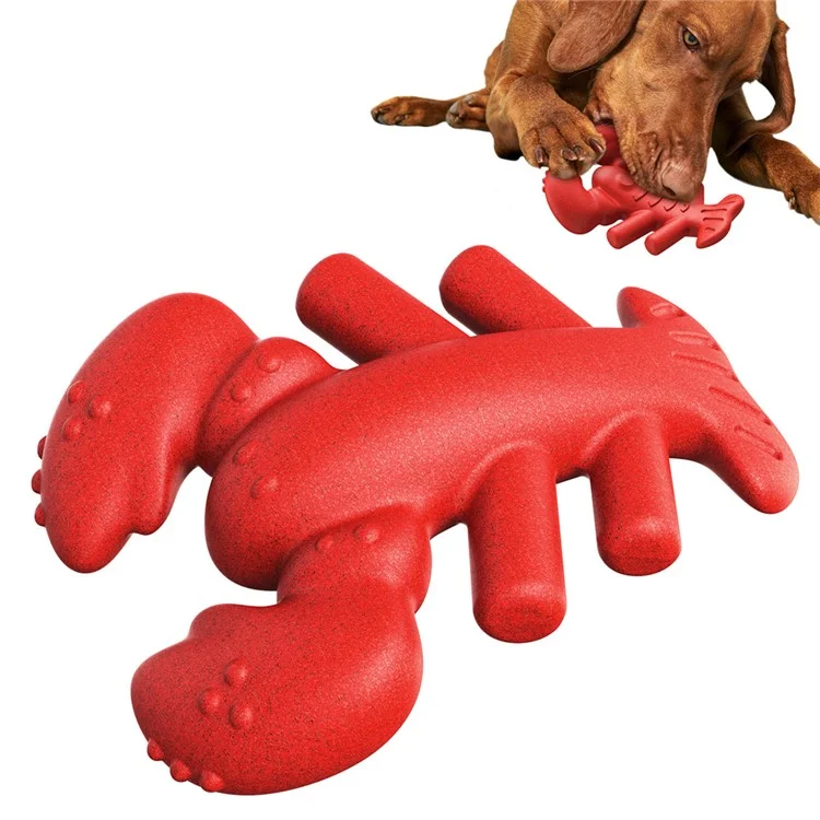 LX-01 Dog Chewing Teething Toy Lobster Pet Toy for Medium Large Dogs (BPA Free, CPC  /  FDA  /  RoHS Certified) - Red