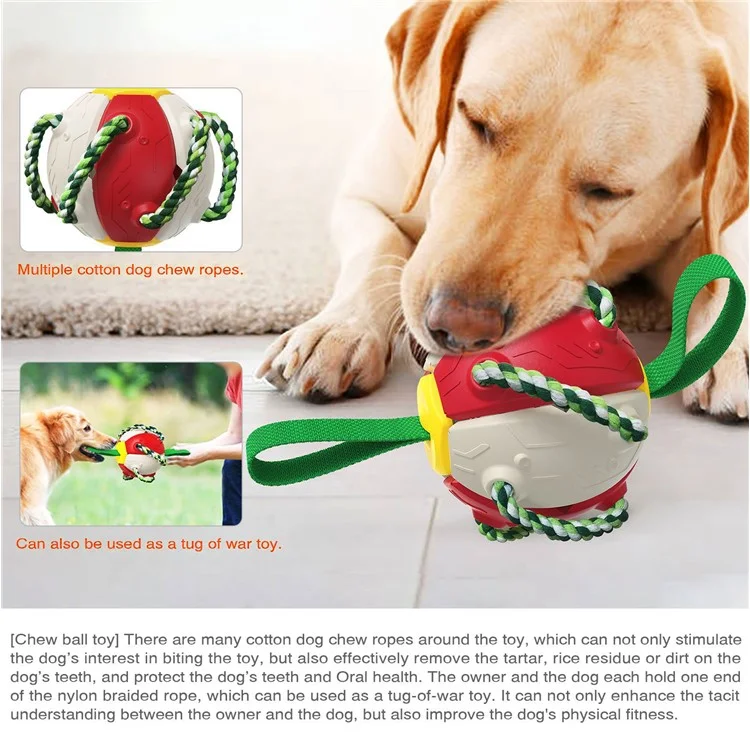 FPQ-01 Dot Scour Book Boy Pet Pet Bola de Disco Volos Interacional Com Corros (BPA Free, CPC / FDA / Certificado Rohs) - Vermelho+branco