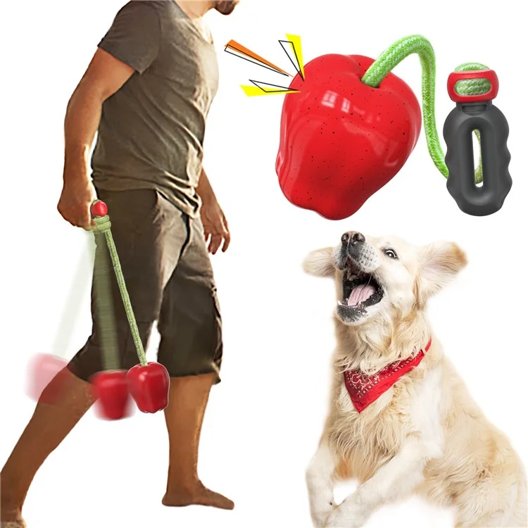 HWPG-01 Hundefetch-fang Wurfspielzeug Apple Fruit Pet TPR Toy (BPA Free, CPC / FDA / Rohs Zertifiziert) - Rot