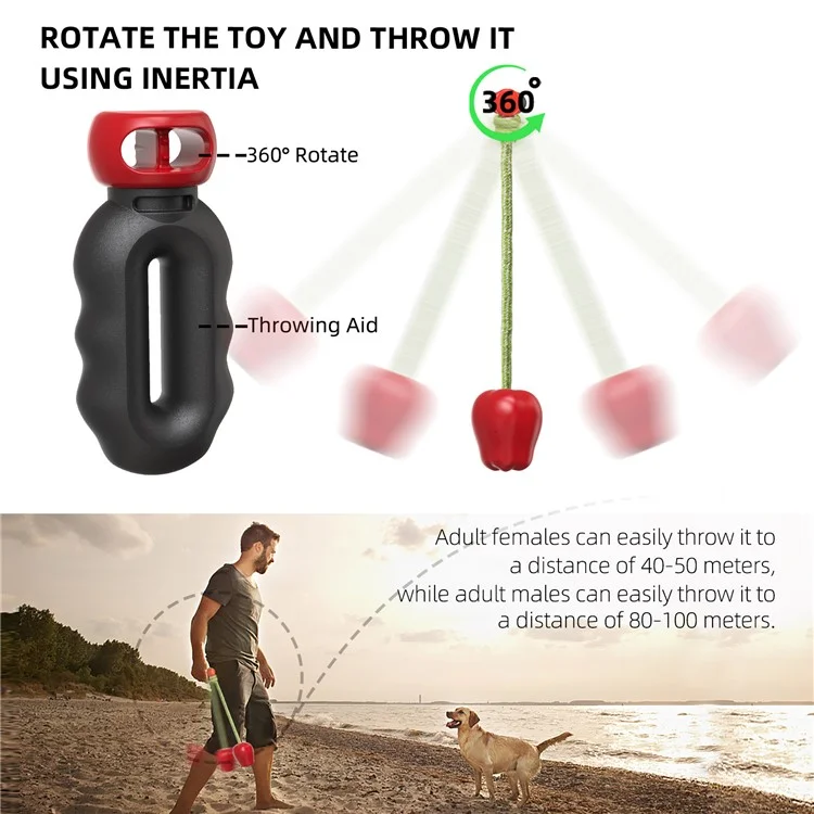 HWPG-01 Hundefetch-fang Wurfspielzeug Apple Fruit Pet TPR Toy (BPA Free, CPC / FDA / Rohs Zertifiziert) - Rot