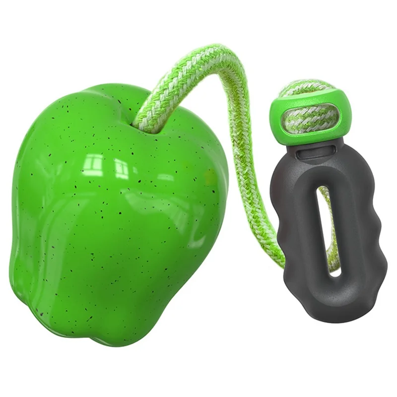 HWPG-01 Dog Fetch Catch Throw Toy Apple Fruit Pet TPR Toy (BPA Free, CPC / FDA / RoHS Certified) - Green