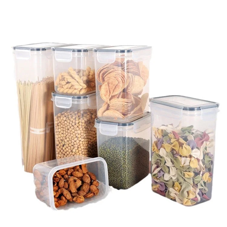 14 Por Ciento / Establezca Frascos de Almacenamiento de Cocina Con Contenedores de Almacenamiento Hermético Transparentes de Tapa (fda Sin Bpa / Lfgb / FCM Certificado)