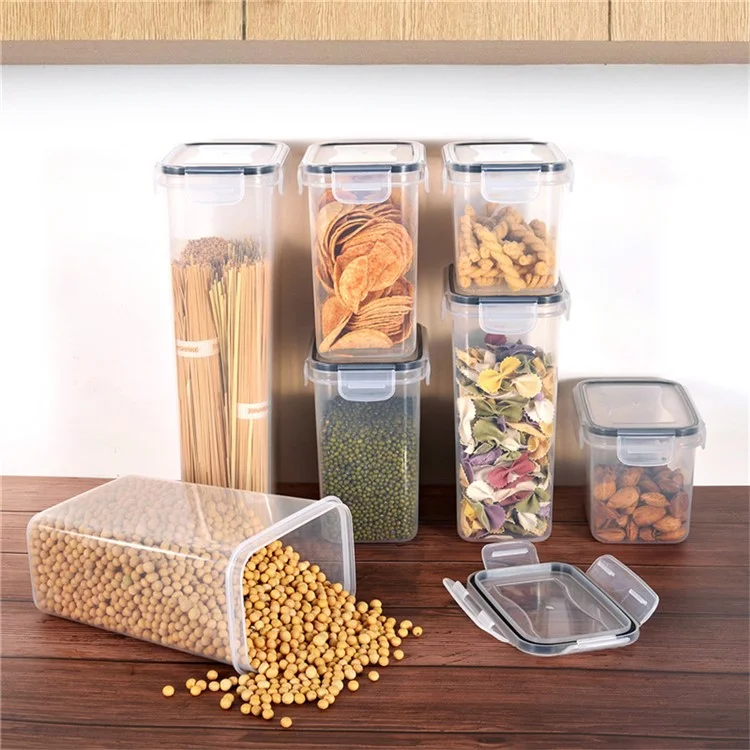 14 Por Ciento / Establezca Frascos de Almacenamiento de Cocina Con Contenedores de Almacenamiento Hermético Transparentes de Tapa (fda Sin Bpa / Lfgb / FCM Certificado)