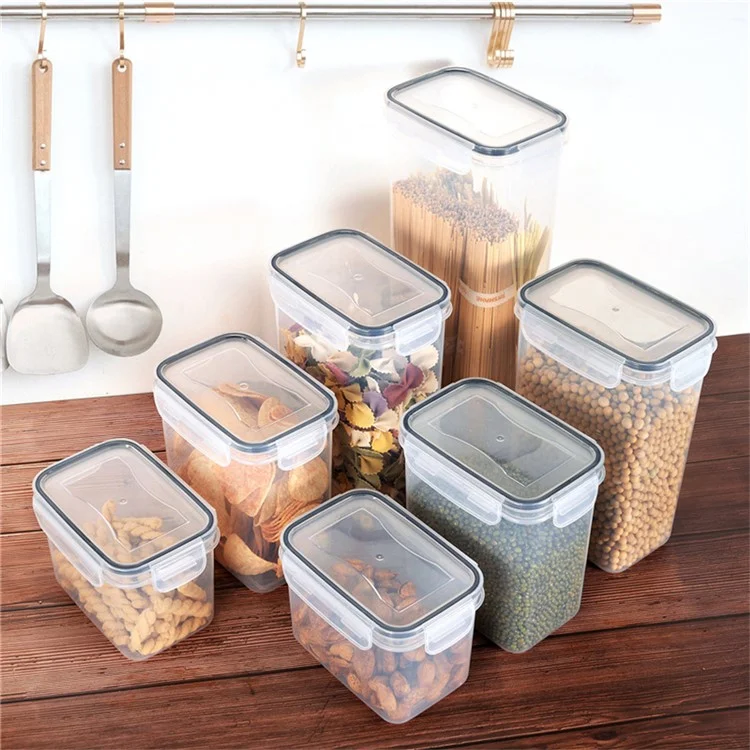 14 Por Ciento / Establezca Frascos de Almacenamiento de Cocina Con Contenedores de Almacenamiento Hermético Transparentes de Tapa (fda Sin Bpa / Lfgb / FCM Certificado)