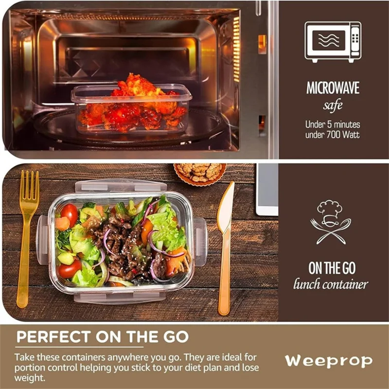 16pcs / Réglez Les Contenants de Rangement Alimentaire Hermétiques Armoires de Cuisine pp Pots Avec Couvercle (sans Bpa, FDA / LFGB / Certifié Fcm)