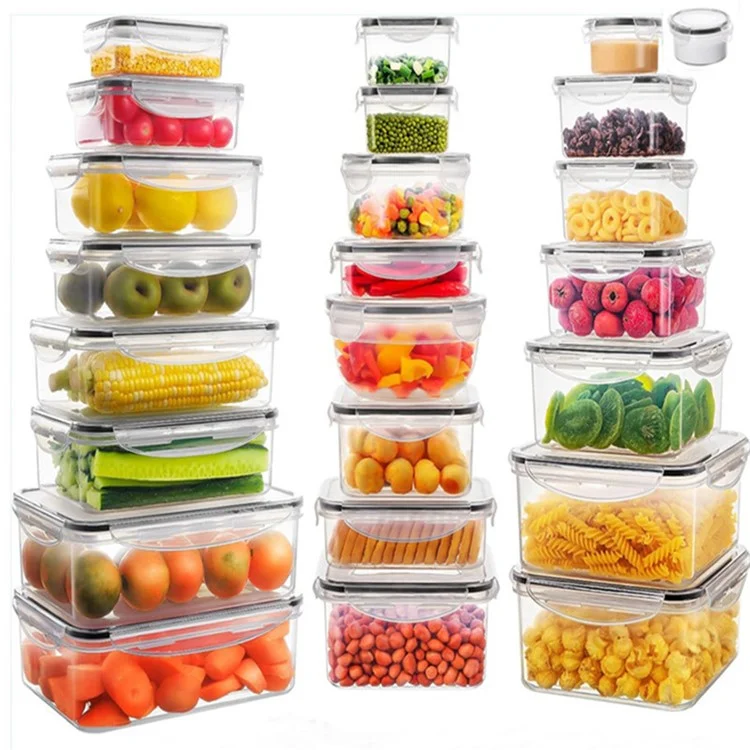 Conjunto de 24 Pcs de Recipientes de Armazenamento de Alimentos para Cozinha com Tampa Hermética (Certificado BPA-Free, FDA / LFGB / FCM)