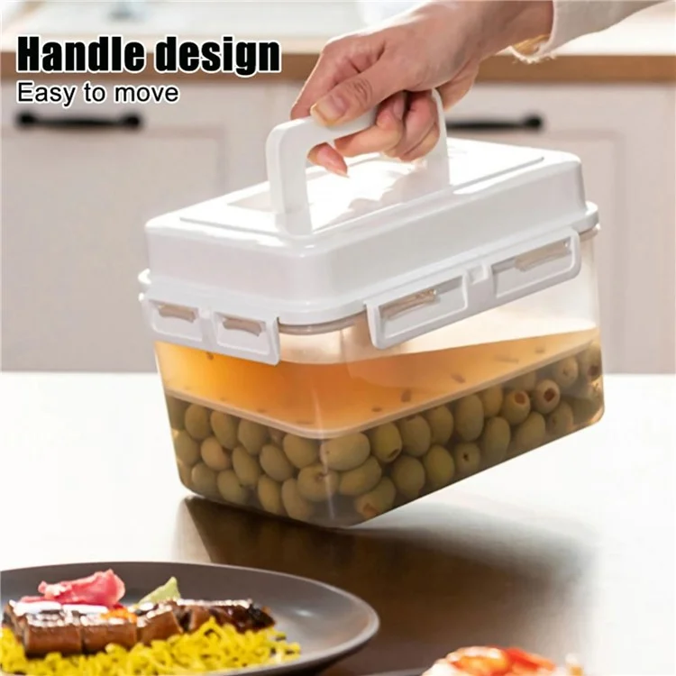 5L Pickle Kimchi Containers Press Plate Leakproof Airtight PP Storage Container with Handle