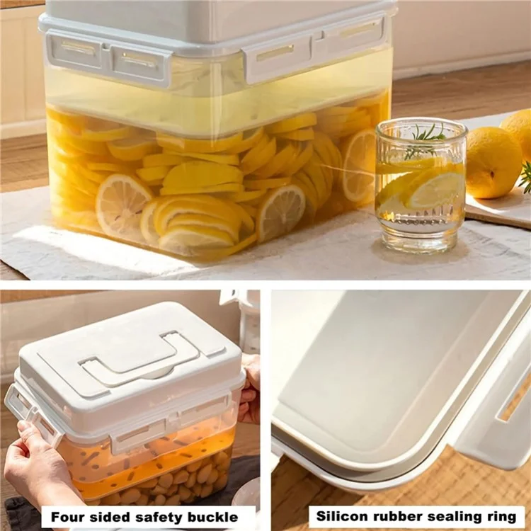 5L Pickle Kimchi Containers Press Plate Leakproof Airtight PP Storage Container with Handle