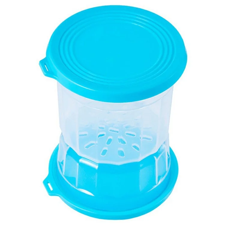 Tarro de cristal Hourglass con separación seca y húmeda, organizador hermético para la nevera de kimchi, aceitunas y verduras encurtidas (Sin BPA, Sin FDA) - Azul