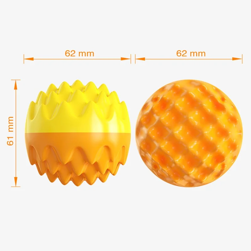 Jouet couinant à mâcher pour chien, balle de dentition pour nettoyage dentaire, balle interactive flottante pour chiot - Bleu lac