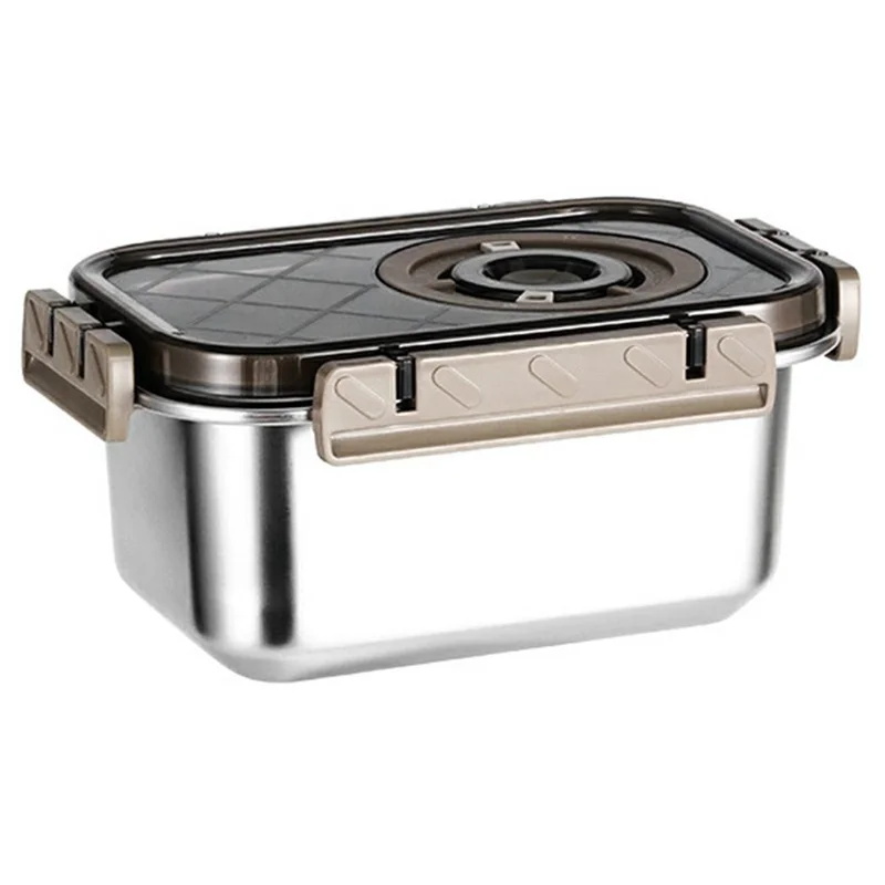 Stainless Steel Food Storage Container 1200ML Leak-Proof Salad Container with Lid (No FDA)