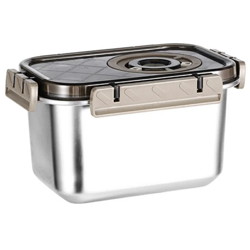 Stainless Steel Food Storage Container 1500ML Leak-Proof Salad Container with Lid (No FDA)