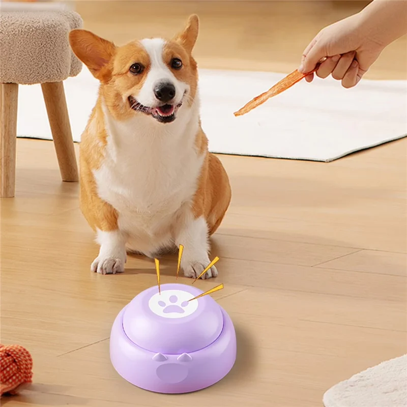 Pet Communication Sound Button Recordable Voice Trainer Gift for Interactive Training - Pink