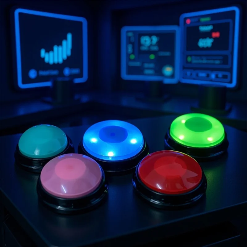 Glowing Pet Communication Button Dog Training Talking Toy Clear Recording Sound Maker Gift - Green