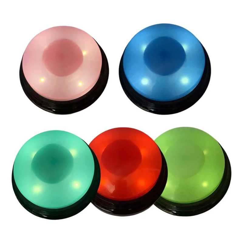 Glowing Pet Communication Button Dog Training Talking Toy Clear Recording Sound Maker Gift - Green