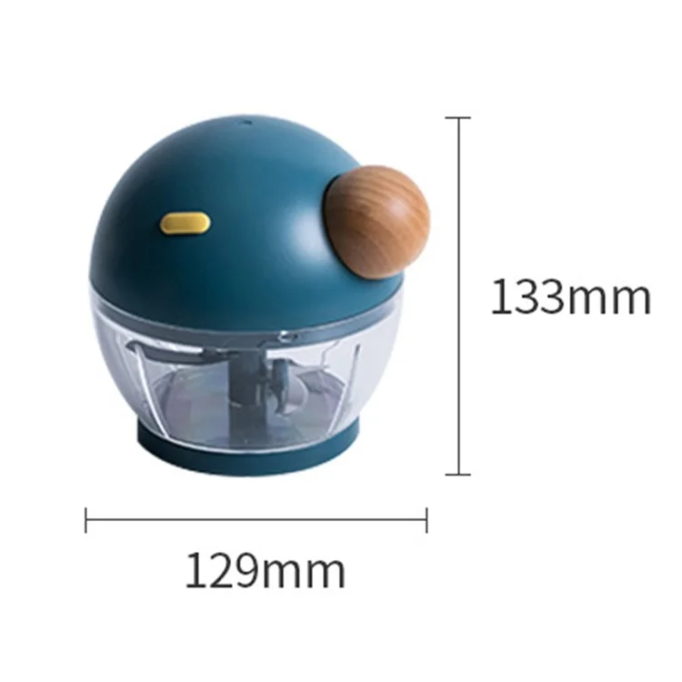 Prensa de Ajo Mincer Pepper Chile Vegetable Meat Grander Hand Tipo Chopper Chopper Portable Food Processor (sin Certificado de Fda, Sin Bpa) - Azul Oscuro