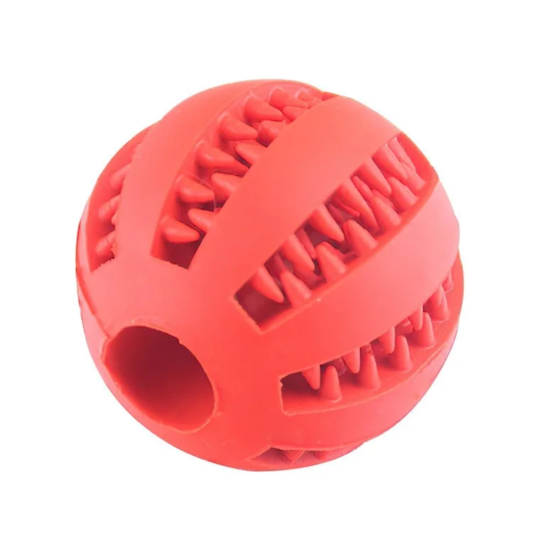 5 cm TPR Pet Quietsches Spielzeug Für Welpenhund-kauen-spielzeug-zähne-reinigungskugelwerkzeug Für Lebensmittelbehandlung (bpa-frei, Ohne Fda-zertifiziert), Größe: S - Rot