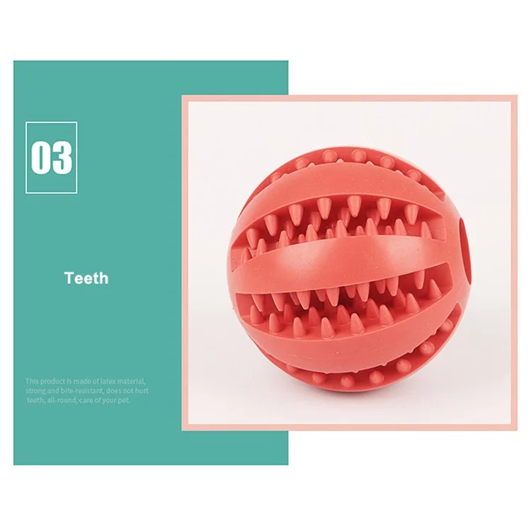 5 cm TPR Pet Quietsches Spielzeug Für Welpenhund-kauen-spielzeug-zähne-reinigungskugelwerkzeug Für Lebensmittelbehandlung (bpa-frei, Ohne Fda-zertifiziert), Größe: S - Rot