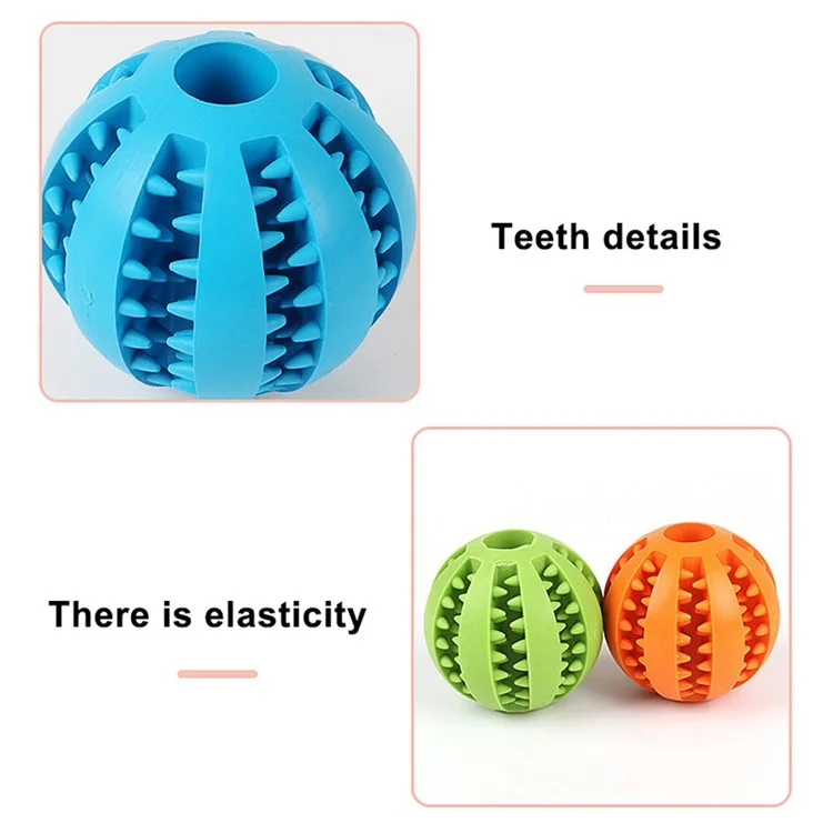 5 cm TPR Pet Quietsches Spielzeug Für Welpenhund-kauen-spielzeug-zähne-reinigungskugelwerkzeug Für Lebensmittelbehandlung (bpa-frei, Ohne Fda-zertifiziert), Größe: S - Rot