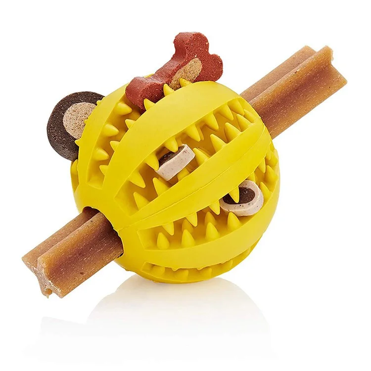 5 cm TPR Pet Quietsches Spielzeug Für Welpenhund-kauen-spielzeug-zähne-reinigungskugelwerkzeug Für Lebensmittelbehandlung (bpa-frei, Ohne Fda-zertifiziert), Größe: S - Rot