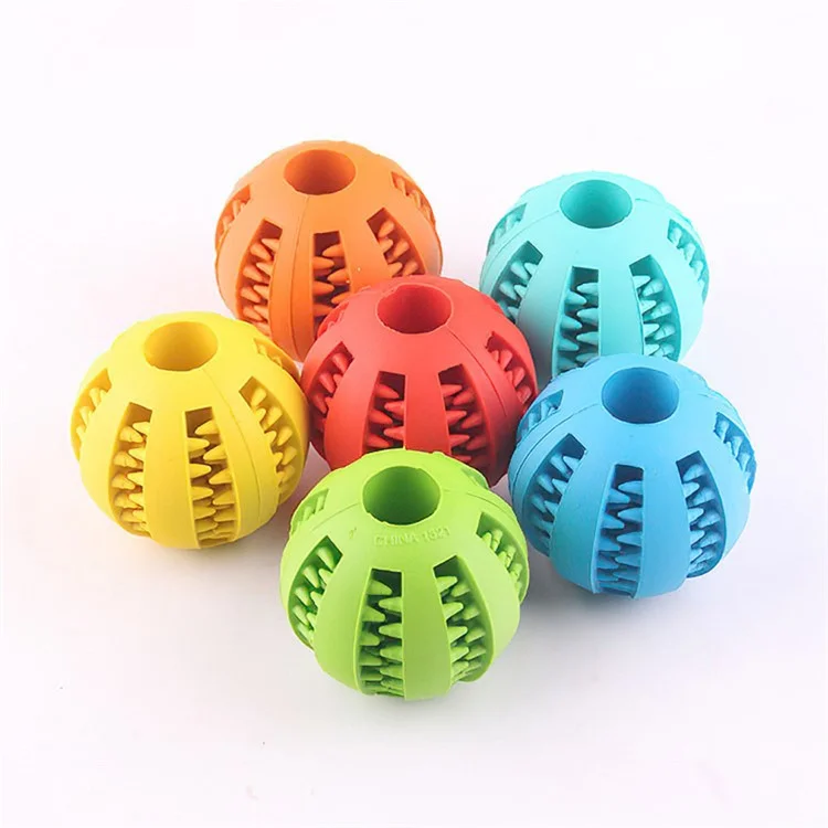 5 cm TPR Pet Quietsches Spielzeug Für Welpenhund-kauen-spielzeug-zähne-reinigungskugelwerkzeug Für Lebensmittelbehandlung (bpa-frei, Ohne Fda-zertifiziert), Größe: S - Rot