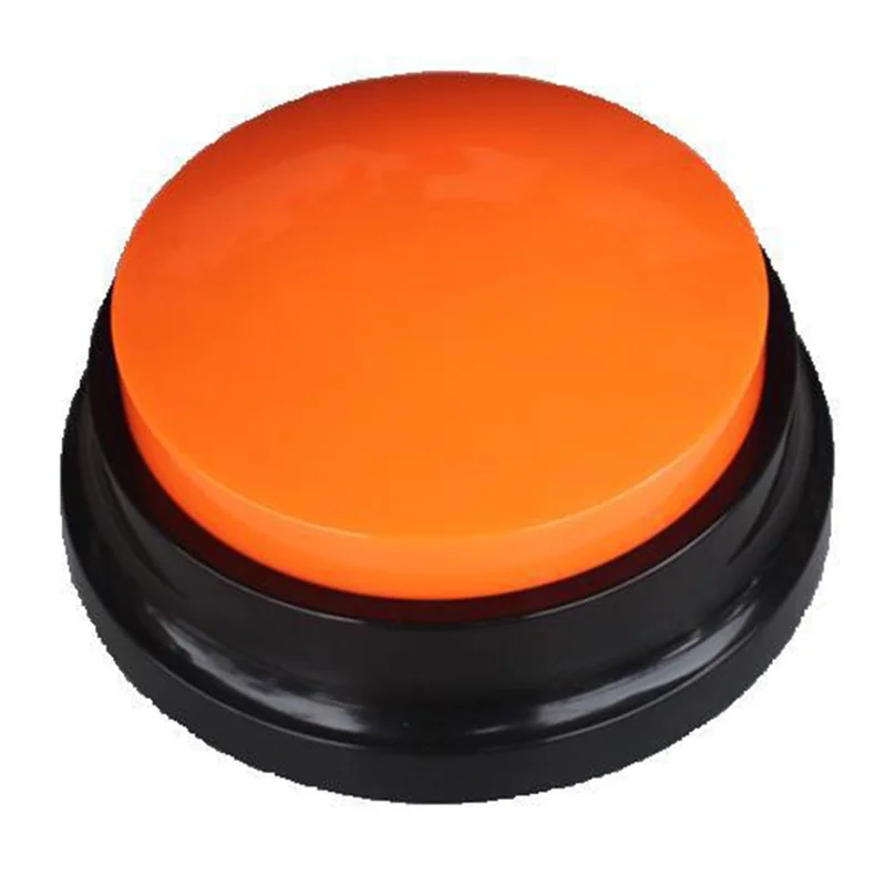 Battery Powered Voice Recording Button for Dog Communication Pet Gift Training Buzzer Device - Orange