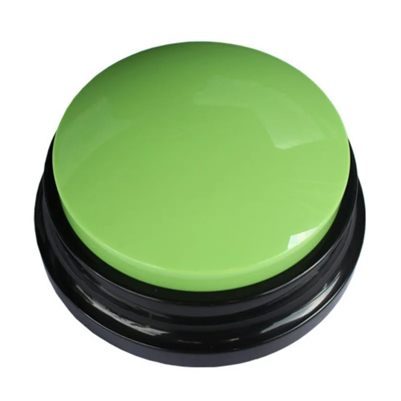 Battery Powered Voice Recording Button for Dog Communication Pet Gift Training Buzzer Device - Green