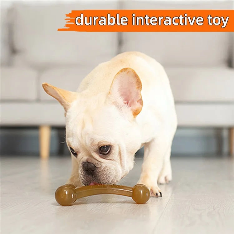 EETOYS S Size Bone Shape Bite Resistant Pet Toy Soft PU Dog Teeth Cleaning Chewing Toy