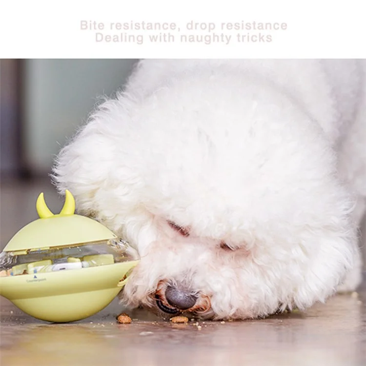AIWO Interactive Dog Toy Treat Dispenser Pet Puppy Ball UFO Shaped Toy Food Slow Feeder (BPA-Frei, Nicht FDA-zertifiziert) - Pink