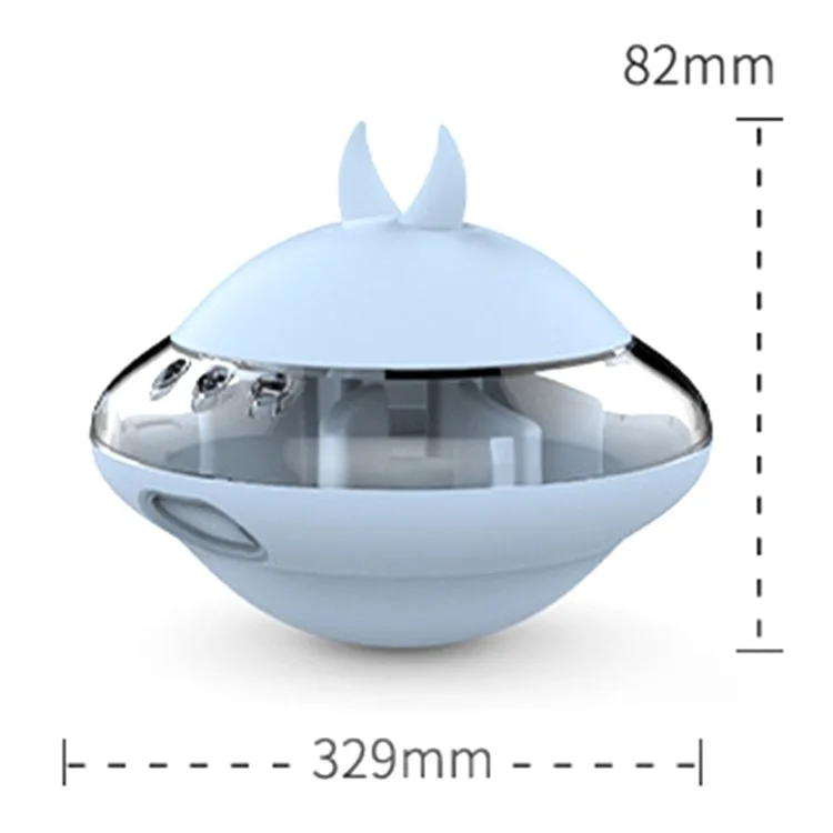 AIWO Interactive Dog Toy Treat Dispenser Pet Puppy Ball UFO Shaped Toy Food Slow Feeder (BPA-Frei, Nicht FDA-zertifiziert) - Pink