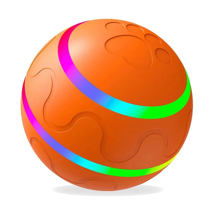 Palla a LED ricaricabile USB per animali domestici Bite Resistant Cat Dog Puppy Wicked Ball - Arancione