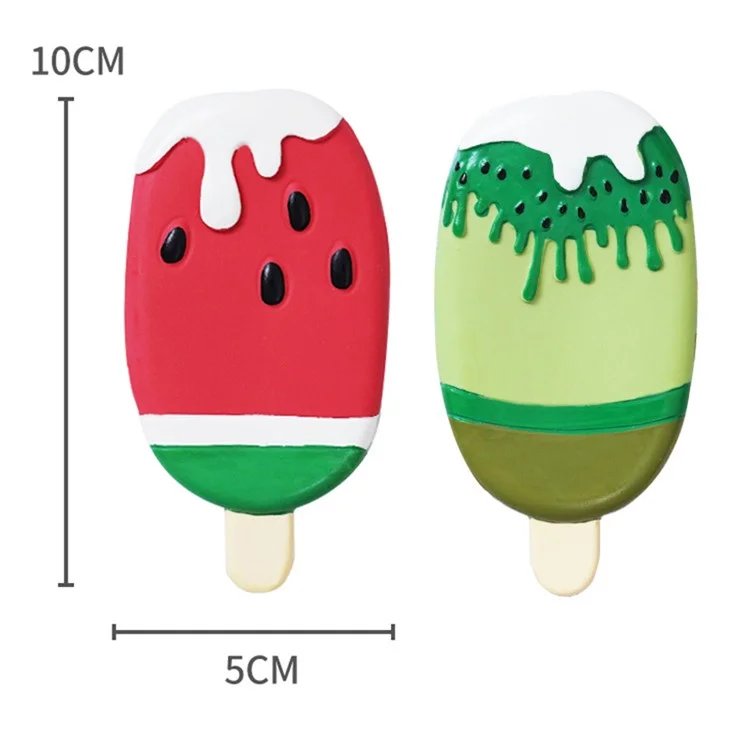 Latex Dog Cleaning Teeth Toy Fruit Ice Cream Shape Squeaker Sound Pet Chewing Toy ST - Watermelon
