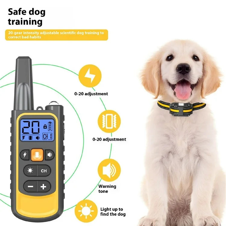 769 3 Canali Collar di Addestramento Per Cani Con Colletto di Shock Per Animali Remoti di Vibrazione