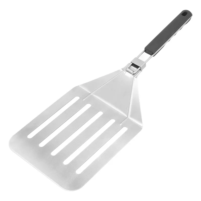 Foldable 430 Stainless Steel Pizza Cake Spatula Pizza Peel Slotted Spatula, Size M (BPA-Free, No FDA Certificate)