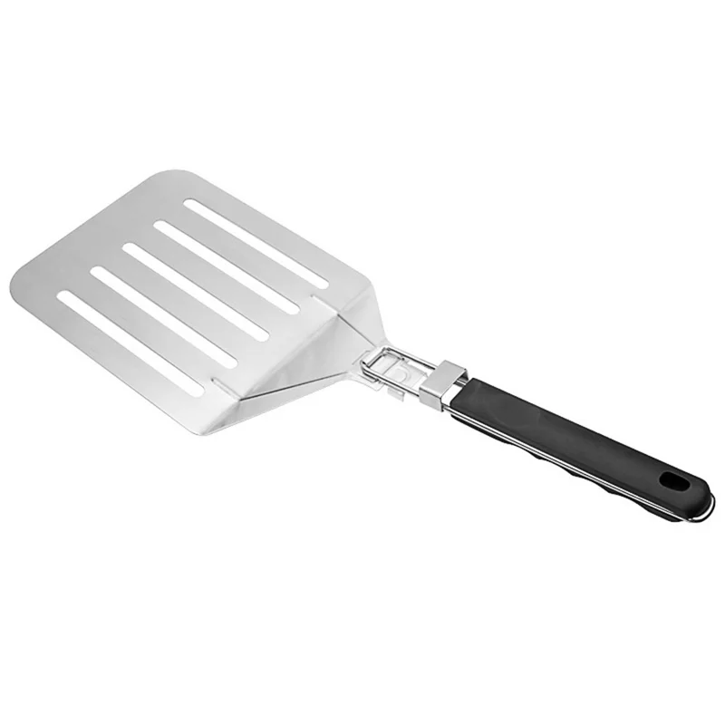 Foldable 430 Stainless Steel Pizza Cake Spatula Pizza Peel Slotted Spatula, Size M (BPA-Free, No FDA Certificate)