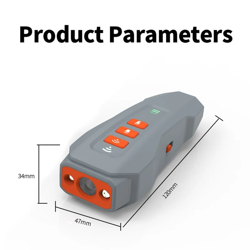Portable Ultrasonic Pet Gift Dog Anti Barking Device Rechargeable LED Flash Training Aid - Grey+Orange