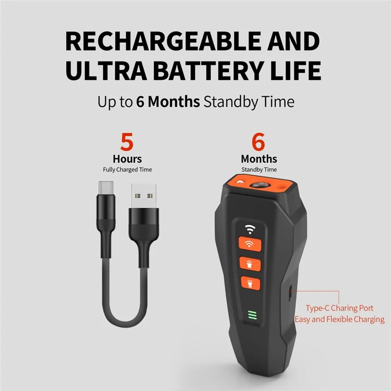 Portable Ultrasonic Pet Gift Dog Anti Barking Device Rechargeable LED Flash Training Aid - Grey+Orange