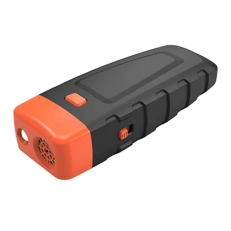 Ultrasonic Anti Barking Dog Trainer Portable Rechargeable LED Flash Pet Training Tool - Black+Orange