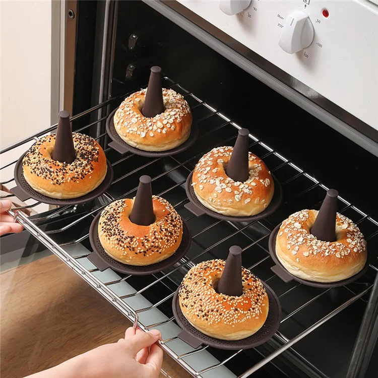 6Pcs Oven-Safe Silicone Baking Molds for Bread Donuts (BPA Free, No FDA)