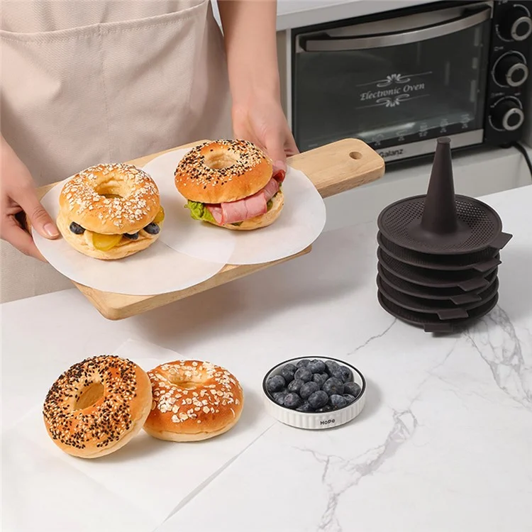6Pcs Oven-Safe Silicone Baking Molds for Bread Donuts (BPA Free, No FDA)