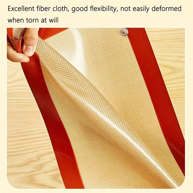 Tapis de cuisson en silicone de 30 x 20 cm avec petits boutons, antiadhésif et résistant à la chaleur (Sans BPA, Conforme FDA) - Rouge
