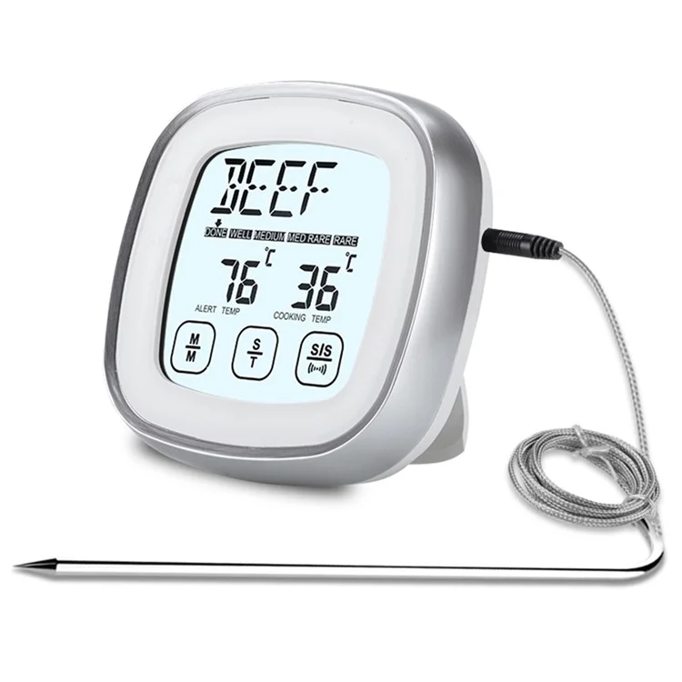 Termômetro Digital Sem Fio TS-BN53-A para Cozinha e Churrasco com Timer e Sonda de Temperatura