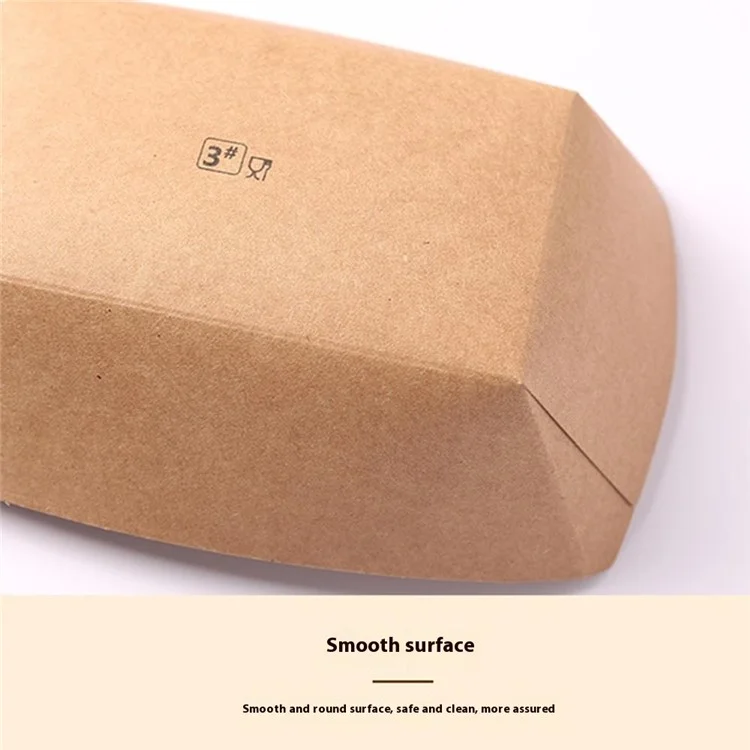 50 Bandejas Desechables de Papel Kraft para Comida, Barbacoa, Fritos y Pollo, Tamaño 3 (Sin BPA, Certificado FDA)